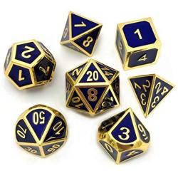 WUXINGMEILI Metal Game Dice Set with Metal Box for Role Playing Game