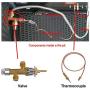 WADEO Low Pressure LPG Propane Gas Fireplace Fire Pit Flame Failure Safety Control Valve Kit （Low Pressure Propane Valve with 3/8'' Flare Inlet & Outlet）, Suitable for Gas Grill, Heater, Fire Pit