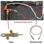 WADEO Low Pressure LPG Propane Gas Fireplace Fire Pit Flame Failure Safety Control Valve Kit （Low Pressure Propane Valve with 3/8'' Flare Inlet & Outlet）, Suitable for Gas Grill, Heater, Fire Pit