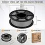 SUNLU PLA 3D Printer Filament, PLA Filament 1.75mm Dimensional Accuracy +/- 0.02 mm, 1 KG Spool, PLA Gray SUNLU PLA 3D Printer Filament, PLA Filament 1.75mm Dimensional Accuracy +/- 0.02 mm, 1 KG Spool, PLA Gray