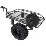 VGEBY RC Trailer, RC Car Metal Simulation Trailer Trailing Car Fit for 1/10 TRX4 D90 SCX10 CC01 Crawler Car DIY Parts (Black)