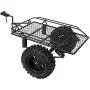 VGEBY RC Trailer, RC Car Metal Simulation Trailer Trailing Car Fit for 1/10 TRX4 D90 SCX10 CC01 Crawler Car DIY Parts (Black)