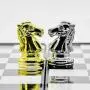 Chess Set with Folding Metal Chess and Classic Handmade Standard Parts, Metal Chess Set for Adults and Children Chess Set with Folding Metal Chess and Classic Handmade Standard Parts, Metal Chess Set for Adults and Children