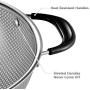 18/8 Stainless Steel Colander, Easy Grip Micro-Perforated 5-Quart Colander, Strainer with Riveted and Heat Resistant Handles, BPA Free. Great for Pasta, Noodles, Vegetables and Fruits