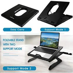 Laptop Stand Ergonomic Keyboard Tray Computer Holder with Heat-Vent to Elevate and Adjustable Laptop.JOMARTO Computer Holder Compatible with Mac-Book Computer,Tablet(Black)