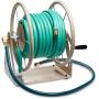 Liberty Garden 703-1 Multi-Purpose Steel Garden Wall/Floor Mount Hose Reel, Tan