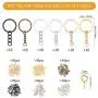 Gukasxi 240 Pieces Split Key Ring with Chain Set, 60Pcs Metal Flat Keychain Rings 1 Inch with Open Jump Rings and 180pcs Screw Eye Pins Bulk, 6 Colors, for Resin Jewelry Making DIY Crafts Gukasxi 240 Pieces Split Key Ring with Chain Set, 60Pcs Metal Flat Keychain Rings 1 Inch with Open Jump Rings and 180pcs Screw Eye Pins Bulk, 6 Colors, for Resin Jewelry Making DIY Crafts