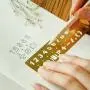 AKOAK 2 Piece Set Brass English alphabets Stencils and Arabic Numerals Stencils with Symbols,Letter Stencils Number Stencils for Drawing,Bookmarks,Templates