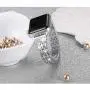 Secbolt Bling Bands Compatible Apple Watch Band 42mm 44mm Women iWatch Series 6 5 4 3 2 1 SE, Dressy Jewelry Metal Wristband Strap Diamond Rhinestone, Silver