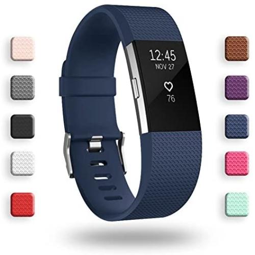 POY Replacement Bands Compatible for Fitbit Charge 2, Classic & Special Edition Adjustable Sport Wristbands