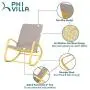 PHI VILLA Outdoor Patio Metal Rocking Chair, Padded Modern Rocker Chairs with Cushion, Support 301lbs for Porch, Deck, Balcony or Indoor Use (1PCS, Yellow) PHI VILLA Outdoor Patio Metal Rocking Chair, Padded Modern Rocker Chairs with Cushion, Support 301lbs for Porch, Deck, Balcony or Indoor Use (1PCS, Yellow)