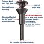 Weiler 56490 Mounting Mandrel For Cut-Off Wheels W/3/8'' Arbor Hole, 1/4'' Stem