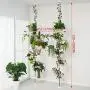 Indoor Plant Storage, FOME Metal Spring Double Pole Stand Corner Flower Display Rack Plant Storage Shelf Hanging Plant Stand Planter Rack Indoor with 12 Trays 2 Hooks 1 Telescopic Rod Indoor Plant Storage, FOME Metal Spring Double Pole Stand Corner Flower Display Rack Plant Storage Shelf Hanging Plant Stand Planter Rack Indoor with 12 Trays 2 Hooks 1 Telescopic Rod