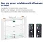Fleximounts 3-Tier Storage Wall Shelves 1x4ft 12-inch-by-48-inch per Shelf Height Adjustable Floating Shelves (Black)