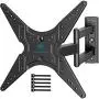 PERLESMITH TV Wall Mount for Most 26-55 Inch Flat Curved TVs with Swivels, Tilts & Extends 19.5 Inch - Wall Mount TV Bracket VESA 400x400 Fits LED, LCD, OLED, 4K TVs Up to 88 lbs, Black (PSMFK1) PERLESMITH TV Wall Mount for Most 26-55 Inch Flat Curved TVs with Swivels, Tilts & Extends 19.5 Inch - Wall Mount TV Bracket VESA 400x400 Fits LED, LCD, OLED, 4K TVs Up to 88 lbs, Black (PSMFK1)