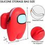 3.9in Multi-Function Among US Silicone Coin Purse with AirPods Pro Case Cover for Among US Game Fans Toys