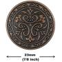 Bezelry 12 Pieces Celtic Flowers Metal Shank Buttons. 23mm (7/8 inch) (Antique Copper) Bezelry 12 Pieces Celtic Flowers Metal Shank Buttons. 23mm (7/8 inch) (Antique Copper)