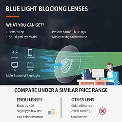 Blue Light Blocking Glasses Women/Men，Round Computer Lightweight Eyeglasses Frame Metal Legs, Reading Gaming Glasses