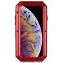 iPhone XR Case, CarterLily Full Body Shockproof Dustproof Waterproof Aluminum Alloy Metal Gorilla Glass Cover Case for Apple iPhone XR 6.1 inch (Red)
