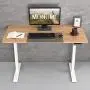MONOMI Electric Height Adjustable Standing Desk, 55 x 28 inches Stand up Desk Workstation, Sit Stand Home Office Table (Light Oak Top/White Frame) MONOMI Electric Height Adjustable Standing Desk, 55 x 28 inches Stand up Desk Workstation, Sit Stand Home Office Table (Light Oak Top/White Frame)