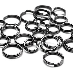 Cousin Jewelry Basics 6/8mm Split Ring, Gunmetal, 300-Piece