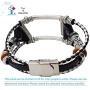 Smatiful Versa 3 Bling Bands with Pin for Womens and Girls, Adjustable Accessory Thin Genuine Leather Exercise Watch Band Compatible with for Fitbit Sense & Versa 3, Black and White
