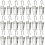 60pcs Metal Hook Clips, baotongle Hanging Curtain Clips Curtain Hook Clips Hanger Connector Accessories for DIY Silver