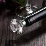Decorative Metal Wine Stopper with Gift Box – Crystal Top and Silicone Seal – An Elegant, Secure Method of Sealing Any Open Wine Bottle