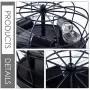 VILUXY Industrial 3-Light Rustic Semi Flush Mount Ceiling Light, with Metal Cage for Kitchen, Living Room, Dining Room, Bedroom, Hallway, Stairway
