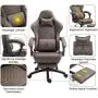 Dowinx Gaming Chair Office Chair PC Chair with Massage Lumbar Support, Vantage Style PU Leather High Back Adjustable Swivel Task Chair with Footrest (Brown) Dowinx Gaming Chair Office Chair PC Chair with Massage Lumbar Support, Vantage Style PU Leather High Back Adjustable Swivel Task Chair with Footrest (Brown)