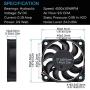 GDSTIME 2-Pack 50mm USB Fans, 5V Brushless DC Cooling Fan for Projector Humidifier Aromatherapy Small Appliances Series Replacement
