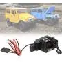Tbest RC Winch, Black Plastic Metal Automatic Winch Upgrade Parts Fit for 1/16 RC Car WPL C34 C34K C34KM