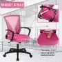 Office Chair Desk Chair Computer Chair with Lumbar Support Armrest Mid Back Rolling Swivel Task Adjustable Mesh Ergonomic Chair for Women Adults, Pink Office Chair Desk Chair Computer Chair with Lumbar Support Armrest Mid Back Rolling Swivel Task Adjustable Mesh Ergonomic Chair for Women Adults, Pink