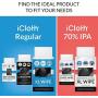 iCloth 70% Isopropyl Alcohol Cleaning Wipes – For Extra-Large Devices and Surfaces – Screen Cleaner For All Kinds of Large Electronics – Streak-Free Formula and Lint-Free Cloth – Box of 24