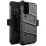 ZIZO Bolt Series for Galaxy S20 Case with Kickstand Holster Lanyard - Gun Metal Gray