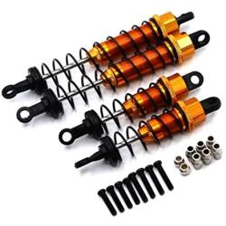 Facibom Metal Oil Filled Front&Rear Shock Absorber for 1/12 12428 12423 RC Car Crawler Upgrad Part,Golden