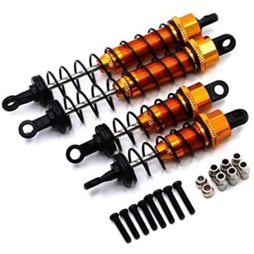 Facibom Metal Oil Filled Front&Rear Shock Absorber for 1/12 12428 12423 RC Car Crawler Upgrad Part,Golden