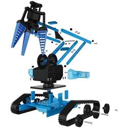 Top Race Remote Control RC Robot Arm, Alloy Metal Mechanical Robotic Arm Building Kit, DIY Take Apart Stem Excavator Robot