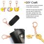 Roctee 50 Pcs Rose Gold Keychain, Spring Snap Key Ring with Chain and Jump Rings, Alloy DIY Key Chain Parts for Craft Hanging Buckle Charm Making