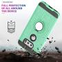LG V35 Case,LG V35 ThinQ / V30 / LG V30S / LG V30 Plus Case with HD Phone Screen Protector,Ymhxcy 360 Degree Rotating Ring & Bracket Dual Layer Resistant Back Cover for LG V30 +ZH Mint
