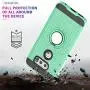 LG V35 Case,LG V35 ThinQ / V30 / LG V30S / LG V30 Plus Case with HD Phone Screen Protector,Ymhxcy 360 Degree Rotating Ring & Bracket Dual Layer Resistant Back Cover for LG V30 +ZH Mint