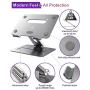 Laptop Stand, brocoon Adjustable Laptop Computer Stand for Desk, Ergonomic Aluminum Laptop Notebook Holder with Heat-Vent, Laptop Riser Compatible for MacBook Air Pro, HP & More 10-17'' Laptops