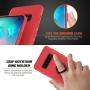 Punkcase S10 Case [Magnetix Series] Protective TPU Cover W/Kickstand, Ring Grip Holder & Metal Plate for Magnetic Car Phone Mount with Screen Protector Compatible W/Samsung Galaxy S10 [Red]