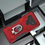 Topnow for LG K51 Case, LG Reflect Case, LG Q51 Case, [Military Grade] 12ft Drop Tested Rotatable Metal Ring Holder Compatible with Magnetic Car Kickstand Case for LG K51 (Red)