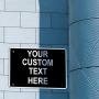 Aluminum Weatherproof Metal Sign Multiple Sizes Custom Personalized Text Here Black White Traffic Regulation Horizontal Street Signs 10x7Inches