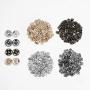 souG 200 Sets 10 mm Sew-on Snap Buttons Metal Snap Fastener Buttons Press Button for Sewing Clothing, 4 Colors (Gun Black,Silvery,Gold, Bronze).