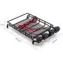 Facibom for MN D90 D99 MN90 MN99S 1/12 RC Car Upgrade Parts Metal Luggage Carrier Tray Roof Rack with LED Light Accessories
