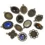 DROLE Dangle Cabochon Earrings Setttings Kit-60Pcs Metal Earring Pendant Bezel 60Pcs Glass Dome Tiles and 100Pcs Earring Wire Hooks for DIY Earring Making Antique Bronze Total 220Pcs DROLE Dangle Cabochon Earrings Setttings Kit-60Pcs Metal Earring Pendant Bezel 60Pcs Glass Dome Tiles and 100Pcs Earring Wire Hooks for DIY Earring Making Antique Bronze Total 220Pcs