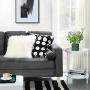 VASAGLE Sofa, Couch for Living Room, Velvet Surface, for Apartment, Small Space, Solid Wood Frame, Metal Legs, Easy Assembly, Mid-Century Modern Design, 71.3 x 32.3 x 33.9 Inches, Gray ULCS002G01