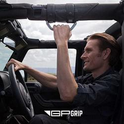 GPCA Metal Grab Handle- GP-Grip LITE for Wrangler JL JT JK Sport Sahara Freedom Rubicon 4DR 2DR 2007-2021 with 3'' roll bar. Universal to Driver/ passengers Sides, Patented (Single, Metallic)